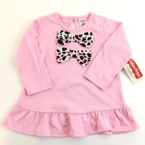 Fisher Price shirt pink leopard bows 12 month New